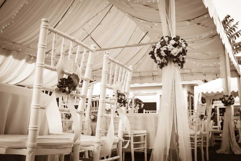 wedding venue in marquee